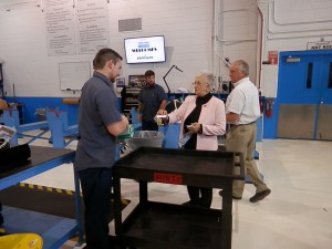 Rep. Virginia Foxx (second from right) visits with employees at Piedmont Propulsion Systems in Winston-Salem, N.C.